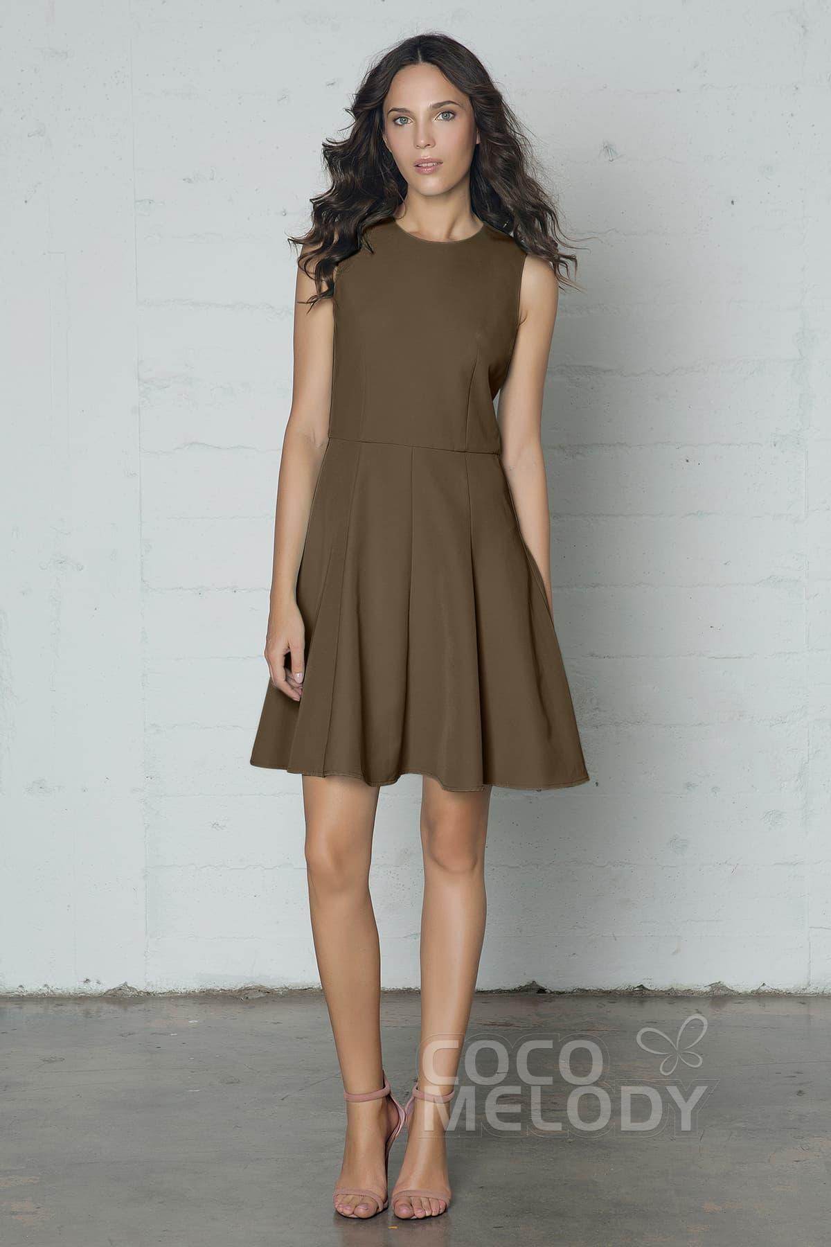 Sheath-Column Short Elastic Silk like Satin Dress PR17029 - COCOMELODY